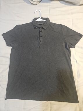 HUGO BOSS Men's Gray Short-Sleeve Polo Shirt